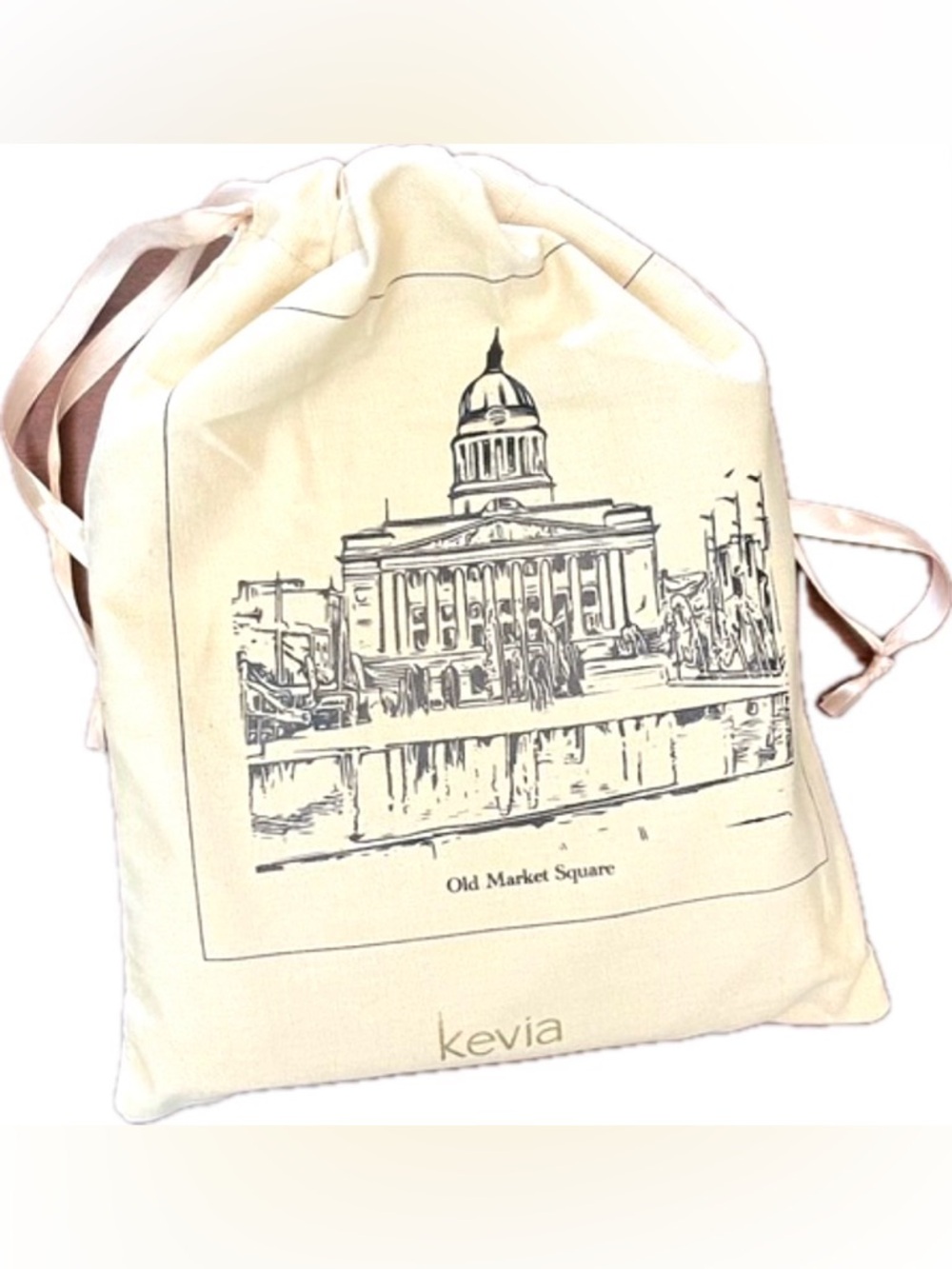 NWT New Kevia Canvas Puzzle Old Market Square Nottingham England UK Tote Bag